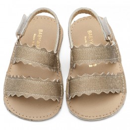 BabyWalker Βαπτιστικά παπούτσια κορίτσι MI1659 Πλατίνα